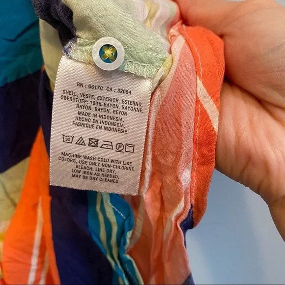 Maeve Anthropologie Sleeveless Button Down Blouse Size 8 - Picture 5 of 7